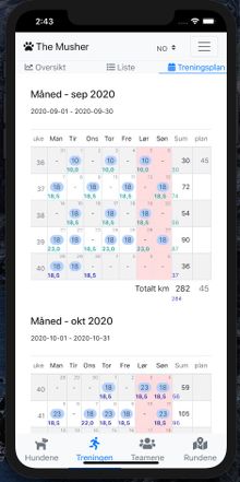 Eksempel på treningsplan